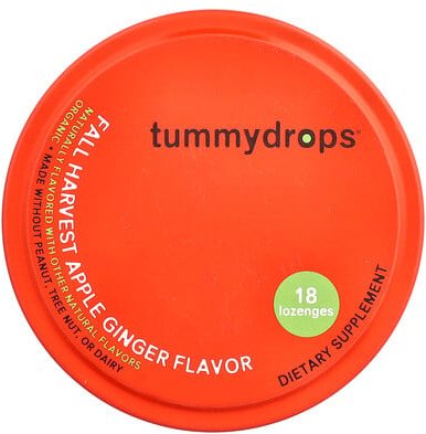 Tummydrops, Organic Fall Harvest Apple Ginger, Apfel-Ingwer aus biologischem Anbau, 18 Tropfen