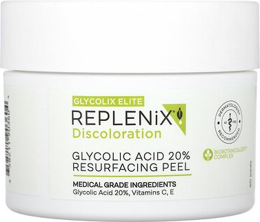 Replenix, Discoloration, Glycolix Elite, hauterneuerndes Peeling mit 20% Glycolsäure, 60 Pads