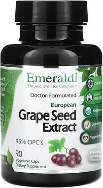 Thumbnail - Emerald Laboratories, Europäischer Traubenkernextrakt, 90 pflanzliche Kapseln