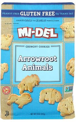 Thumbnail - Mi-Del Cookies, Crunchy Cookies, Arrowroot Animals, knusprige Kekse, Pfeilwurz-Tiere, 227 g (8 oz.)
