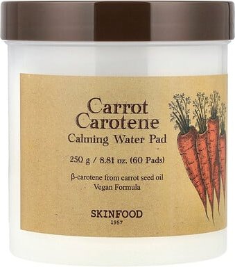 Skinfood, Carrot Carotin, Calming Water Pad, Carrot Carotin, beruhigendes Wasser, 60 Pads