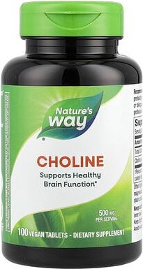 Nature's Way, Cholin, 500 mg, 100 vegane Tabletten