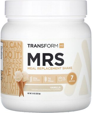 TransformHQ, MRS, Mahlzeitenersatz-Shake, Vanille, 282,8 g (10 oz.)