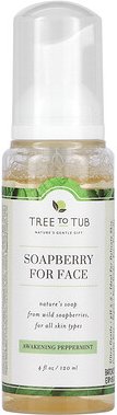 Tree To Tub, Sanfter Gesichtsreinigungsschaum mit Seifenbaum, ohne Öl, pH-neutral für fettige, empfindliche Haut, Pfeffe...