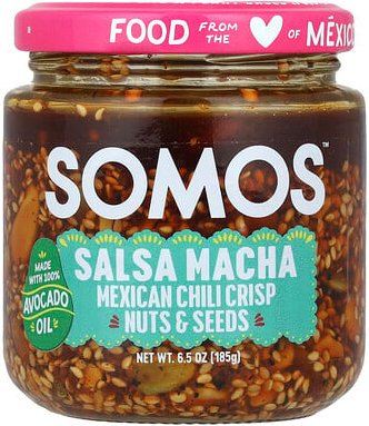 Somos, Salsa Macha, Mexikanische Chili-Crisp, Nüsse und Samen, mittel, 185 g (6,5 oz.)