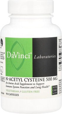DaVinci Laboratories, N-Acetyl Cysteine, N-Acetylcystein, 500 mg, 90 Kapseln