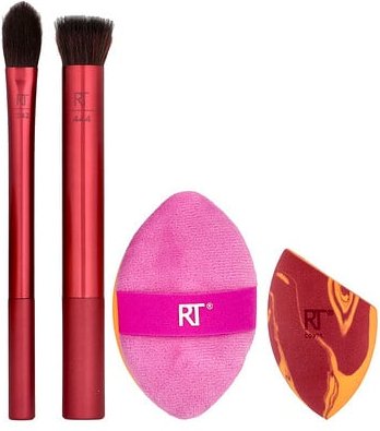 Real Techniques, Merry Must-Haves, Pinsel- und Schwamm-Set, 4-teiliges Set