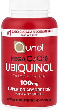 Qunol, Mega CoQ10 Ubiquinol, CoQ10-Ubichinol, 100 mg, 60 Weichkapseln