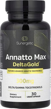 Sunergetic, Annatto Max DeltaGold®, 300 mg, 30 Flüssigkapseln