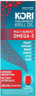 Kori, Pure Atlantik Krillöl, Multi-Benefit Omega-3, reines atlantisches Krillöl, Multi-Benefit Omega-3, 60 Weichkapseln ...