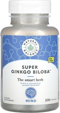 Natural Balance, Super-Ginkgo, biloba, 100 Kapseln