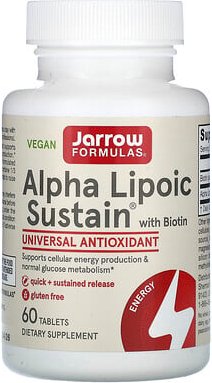 Jarrow Formulas, Alpha Lipoic Sustain mit Biotin, 300 mg, 60 Tabletten