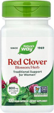 Thumbnail - Nature's Way, Red Clover, Rotklee, 100 vegane Kapseln (400 mg pro Kapsel)