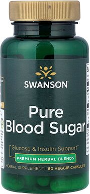 Swanson, Reiner Blutzucker, 60 pflanzliche Kapseln