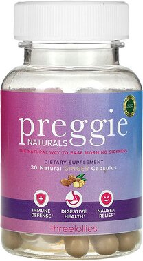 Preggie, Natural Ginger, natürlicher Ingwer, 30 Kapseln (500 mg pro Kapsel)