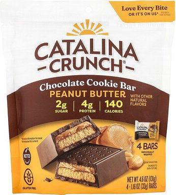 Catalina Crunch, Chocolate Cookie Bar, Erdnussbutter, 4 Riegel, je 33 g (1,16 oz.).