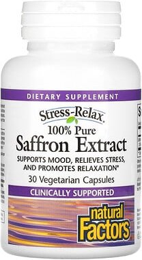 Natural Factors, Stress-Relax, 100% reines Safranextrakt, 30 vegetarische Kapseln