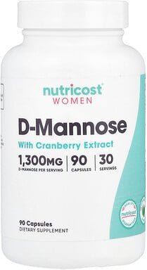 Nutricost, Women, D-Mannose with Cranberry Extract, D-Mannose mit Cranberry-Extrakt für Frauen, 90 Kapseln