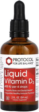 Thumbnail - Protocol for Life Balance, Liquid Vitamin D3, flüssiges Vitamin D3, 400 IU, 59 ml (2 fl. oz.)