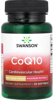 Thumbnail - Swanson, CoQ10, maximale Wirksamkeit, 400 mg, 30 Weichkapseln