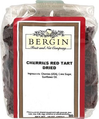 Bergin Fruit and Nut Company, Cherries Red Tart, rote Sauerkirschen, getrocknet, 283 g (10 oz.)