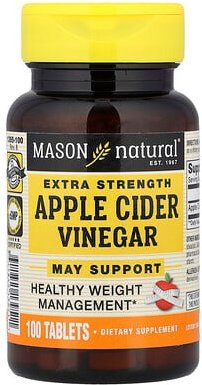 Thumbnail - Mason Natural, Apple Cider Vinegar, Apfelessig, 100 Tabletten (500 mg pro Tablette)