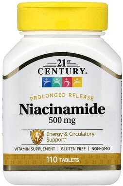 21st Century, Niacinamide, Niacinamid, verlängerte Freisetzung, 110 Tabletten