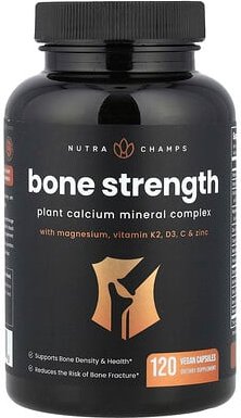 Thumbnail - NutraChamps, Bone Strength, gesunde Knochen, 120 vegane Kapseln