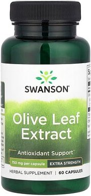 Swanson, Olive Leaf Extract, Olivenblattextrakt, 750 mg, 60 Kapseln