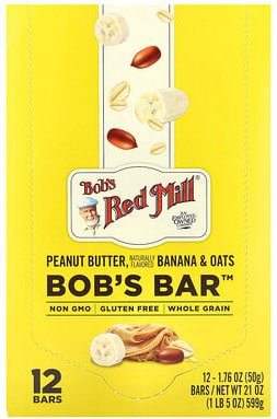 Bob's Red Mill, Bob's Bar™, Erdnussbutter, Banane und Hafer, 12 Riegel, je 50 g (1,76 oz.).
