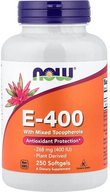 NOW Foods, Natural E-400 with Mixed Tocopherols, Natural E-400 mit gemischten Tocopherolen, 250 Weichkapseln
