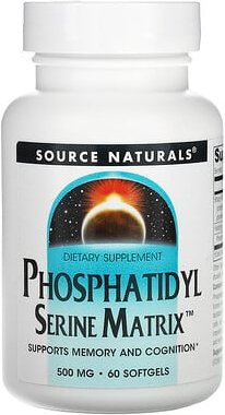 Thumbnail - Source Naturals, Phosphatidyl-Serin-Matrix, 500 mg, 60 Weichkapseln