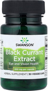 Swanson, Extrakt aus schwarzen Johannisbeeren, 200 mg, 30 pflanzliche Kapseln