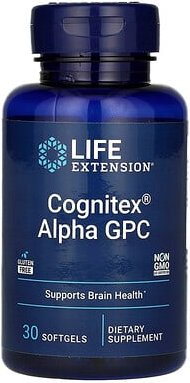 Thumbnail - Life Extension, Cognitex Alpha GPC, Cognitex Alpha-GPC für die Gehirngesundheit, 30 Weichkapseln