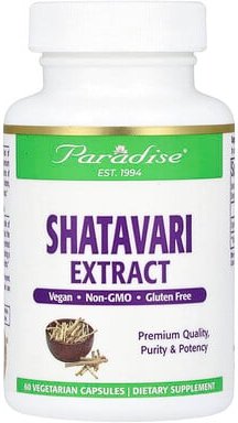 Paradise Herbs, Shatavari Extract, Shatavari-Extrakt, 60 pflanzliche Kapseln (250 mg pro Kapsel)