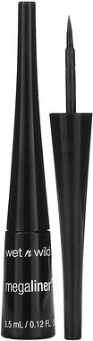 wet n wild, MegaLiner, Liquid Eyeliner, flüssiger Eyeliner, Schwarz, 3,5 ml (0,12 fl. oz.)