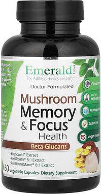 Emerald Laboratories, Mushroom Memory & Focus Health, Pilzgedächtnis und Konzentrationsgesundheit, 60 pflanzliche Kapsel...