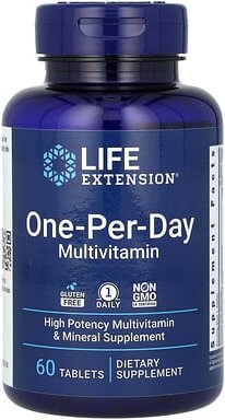 Life Extension, One-Per-Day Multivitamin, Ein-pro-Tag-Multivitamin, 60 Tabletten