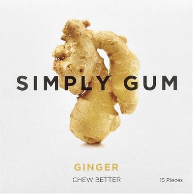 Simply Gum, Gum, natürlicher Ingwer, 15 Stück