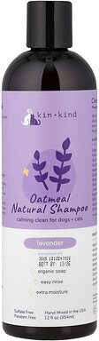 Kin+Kind, Natürliches Shampoo mit Haferflocken, für Hunde + Katzen, Lavendel, 354 ml (12 fl. oz.)