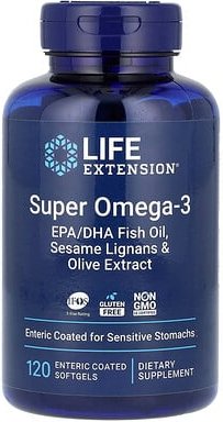 Thumbnail - Life Extension, Super Omega-3, Omega-3 als EPA/DHA aus Fischöl, 120 magensaftresistente Weichkapseln