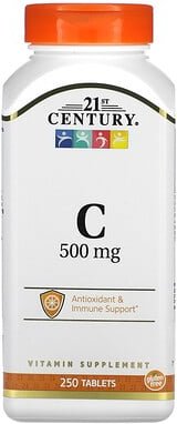 21st Century, Vitamin C, 500 mg, 250 Tabletten
