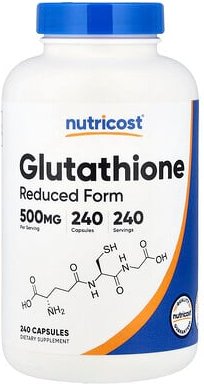 Nutricost, Glutathion, 500 mg, 240 Kapseln