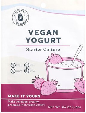 Cultures for Health, Veganer Joghurt, 4 Päckchen, 1,6 g (0,06 oz.)