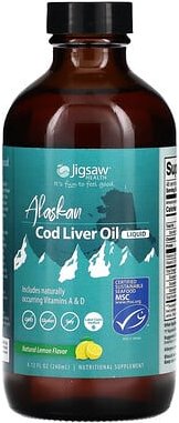 Thumbnail - Jigsaw Health, Alaskan Cod Liver Oil Liquid, natürliche Zitrone, 240 ml (8,12 fl. oz.)