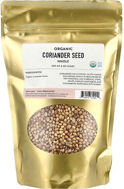 Pure Indian Foods, Organic Coriander Seed, Bio-Koriandersamen, ganz, 226 g (8 oz.)