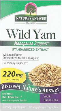Nature's Answer, Wild Yam, wilde Yamwurzel, 220 mg, 60 pflanzliche Kapseln