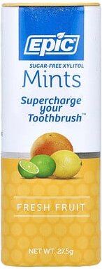 Epic Dental, Sugar-Free Xylitol Mints, zuckerfreie Xylit-Minze, frische Früchte, 27 Mints, 27,5 g