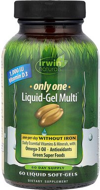Irwin Naturals, Only One, Liquid-Gel Multi, Ohne Eisen, 60 flüssige Weichkapseln