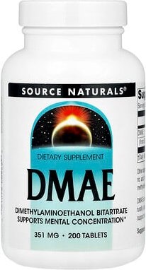 Source Naturals, DMAE, 351 mg, 200 Tabletten
